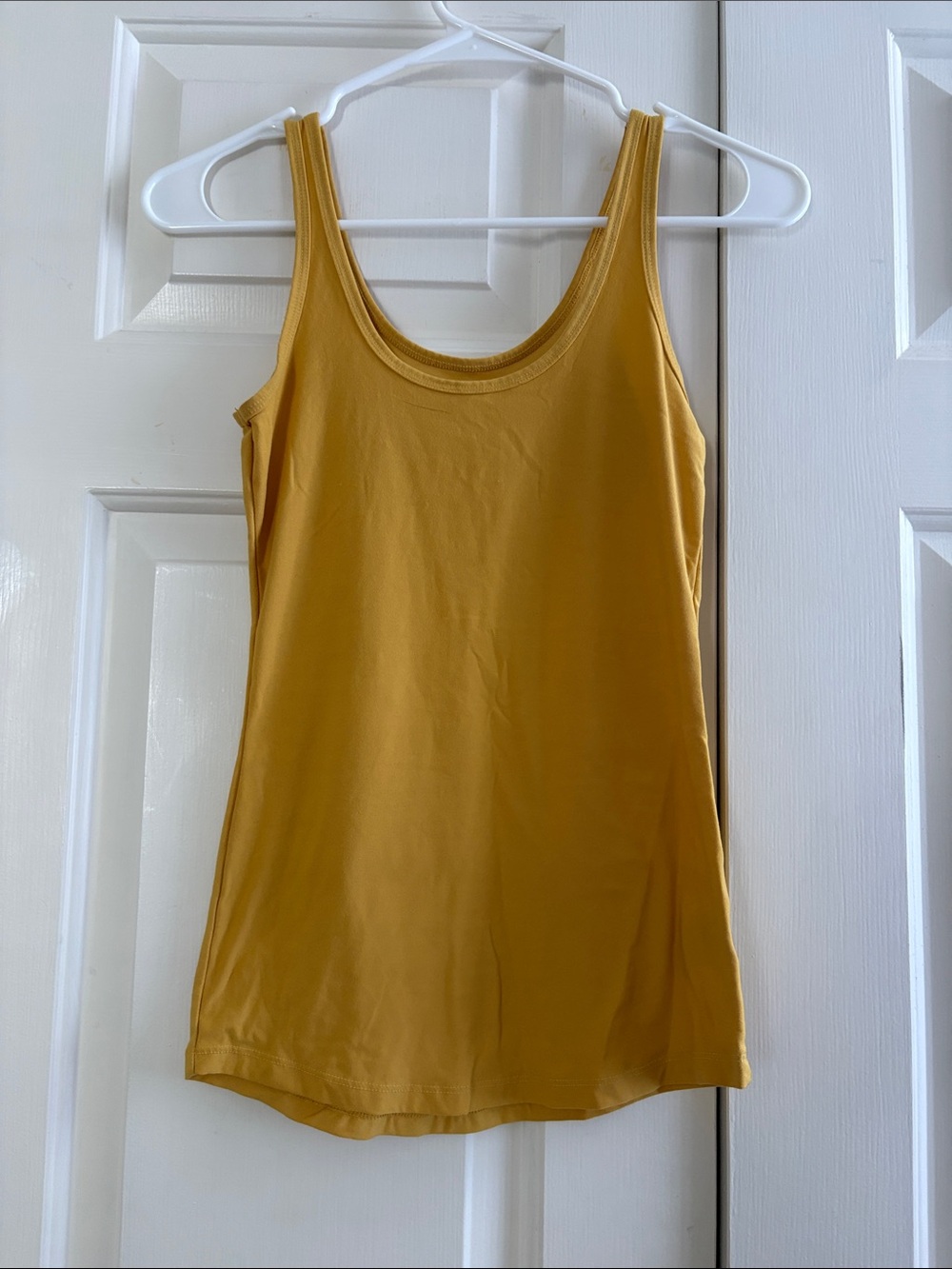 No Boundaries Mustard Scoop Neck Tank Top